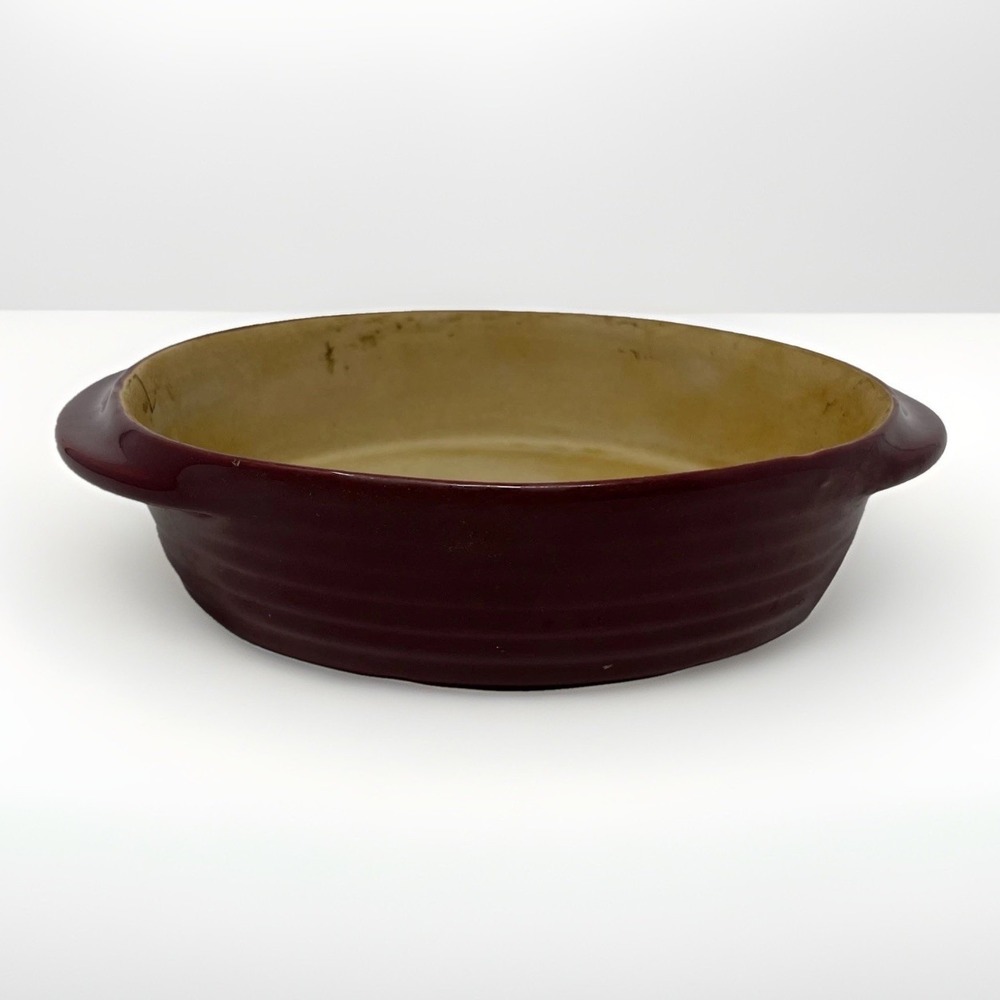 Pampered Chef Traditions Collection Stoneware Cranberry Pie Plate Made in USA